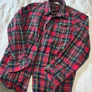 Red Plaid Women’s Flannel Shirt